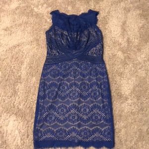 Tadashi Shoji blue lace dress size 12Petite